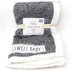 Rae Dunn Baby Blanket Sherpa Enchante 30" X 40" Sweet Baby